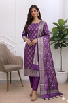 Premium Megenta Banarasi Soft Semi Silk Suits for Office & Casual Wear