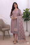 Rose Pink Banarasi Cotton Silk Suits for Women Wear