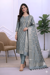 Heritage Inspired Banarasi Semi Soft Silk Suit with Fine Detailing