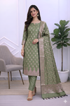 Classic Banarasi Semi Soft Silk Suit with Traditional Meena Work