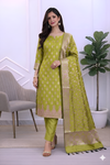 Designer Banarasi Semi Soft Silk Suit with Beautiful Meena
