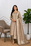 Stylish Party Wear Banarasi Soft Semi 3 Pcs Silk Suit