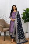 Perfect All Festive Wear Banarasi Soft Semi Silk 3 Pcs Suit