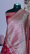 Pure Banarasi Satan Silk Saree With Maroon Color