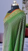 Pure Banarasi Organza Silk Saree With Green Color