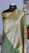 Pure Banarasi Organza Silk Saree With Green Color