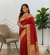Beautiful Bridal Banarasi Katan Silk Saree With Meena