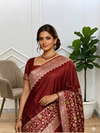 Banarasi Katan Soft Silk Saree With Very Beautiful Pallu & Unique Design