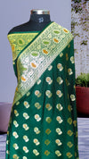 Baranasi Katan Silk Saree With Meena Green Color
