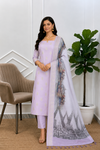 Light Onion Color Banarasi Soft Cotton Silk Suit With Banaras Namo Ghat Printed Dupatta