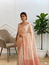 Banarasi Tissue Silk Saree With Cream Color