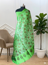 Banarasi Printed Silk Saree With Light Green Color