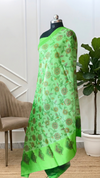 Banarasi Printed Silk Saree With Light Green Color