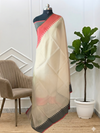 Banarasi Cotton Kota Silk Saree With Cream Color