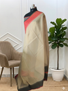 Banarasi Cotton Kota Silk Saree With Cream Color