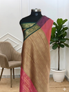 Banarasi Semi Silk Saree With Contrast Border & Pallu