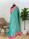 Banarasi Semi Silk Saree With Contrast Border & Pallu