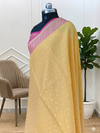 Banarasi Soft Tanchuui Silk Saree With Contrast Border & Pallu