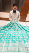 Banarasi Soft Cotton Silk Saree With Jaal Design