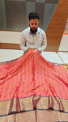 Banarasi Semi Silk Saree With Contrast Border & Pallu