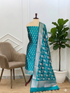 Banarasi Semi Katan Soft Silk Suit With All Over Design