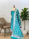 Banarasi Semi Katan Soft Silk Suit With All Over Design