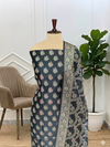 Beautiful Black Banaarasi Semi Soft Silk Suit With Meena