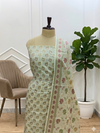 Ivory  Cream Color Banarasi Cotton Silk 3 Pcs Suits Traditional & Designer Styles Collection