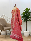 Banarasi Soft Cotton Silk Suit With All Over Meena & beautiful Maroon Color