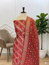 Banarasi Soft Cotton Silk Suit With All Over Meena & beautiful Maroon Color