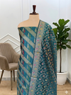 Banarasi Soft Cotton Silk Suit With All Over Meena & Beautiful Peacock Color