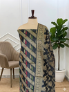 Very Beautiful Black Color Banarasi Cotton Silk 3 Pcs Suit With All Over Meena