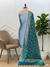 Soft Semi Silk Banarasi 3 Pcs Unstiched Suit For Ladies