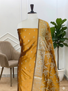 Elegant Mustard Banarasi Semi Soft Silk Salwar Suits Collection