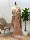Gorgeous Banarasi Semi Soft Silk Suit with Meena Work