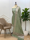 Classic Banarasi Semi Soft Silk Suit with Traditional Meena Work