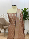 Gorgeous Banarasi Semi Soft Silk Suit with Meena Work