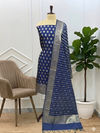 Royal Blue Color Banarasi Soft Silk Saree For All Party Wear