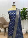 Royal Blue Color Banarasi Soft Silk Saree For All Party Wear
