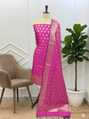 Crafted for Queens, Inspired Rani Color Banarasi Soft Semi Silk 3 Pcs Suit