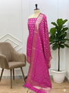 Crafted for Queens, Inspired Rani Color Banarasi Soft Semi Silk 3 Pcs Suit