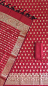 Own the Spotlight in Style Maroon Color Banarasi Soft Semi Silk 3 Pcs Suit