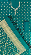 Peacock Color Banarasi Soft Semi Silk 3 Pcs Suit