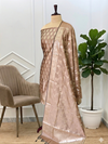 Stylish Party Wear Banarasi Soft Semi 3 Pcs Silk Suit