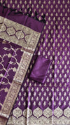 Elegant Party Wear Banarasi Soft Semi Silk 3 Pcs Suit