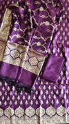 Elegant Party Wear Banarasi Soft Semi Silk 3 Pcs Suit