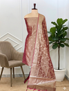 Trendy Ethnic Banarasi Semi Soft Silk 3 Pcs Suit