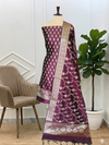 Designer Festive Banarasi Simi Soft Silk 3 Pcs Suit