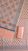 Elegant Banarasi Cotton Soft Silk 3 Pcs Suit With Baby Pink Color