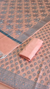 Elegant Banarasi Cotton Soft Silk 3 Pcs Suit With Baby Pink Color